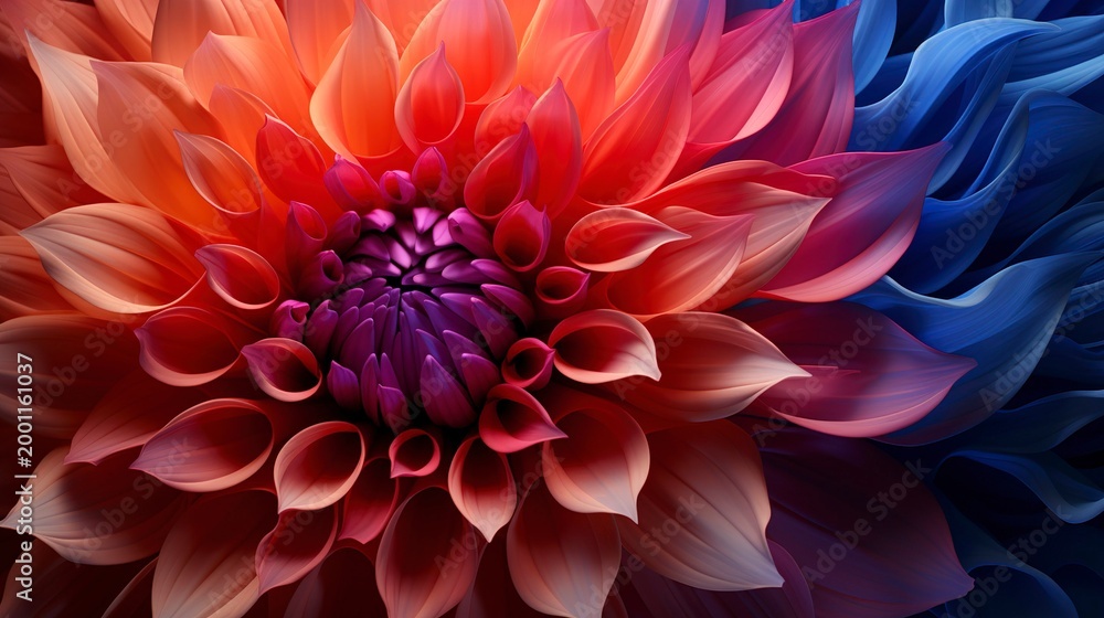 Obraz premium A photo of a vibrant flower petal with fine detail.