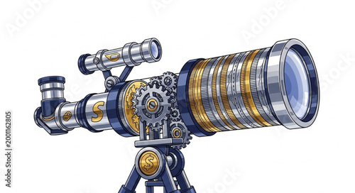 Business Telescope Future Vision Vector

