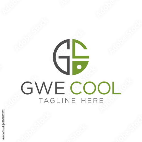 business circle logo with initial letters GC