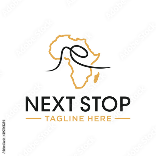 travel outline logo in africa
