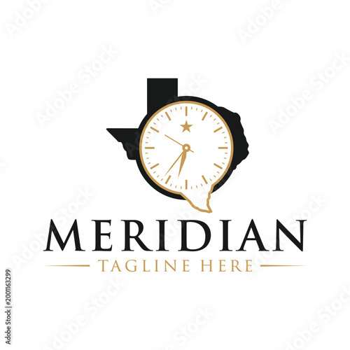clock illustration logo in texas