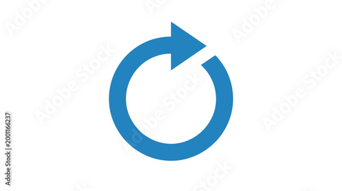 Circular arrow icon illustrative symbol of recycling refreshing and repetition