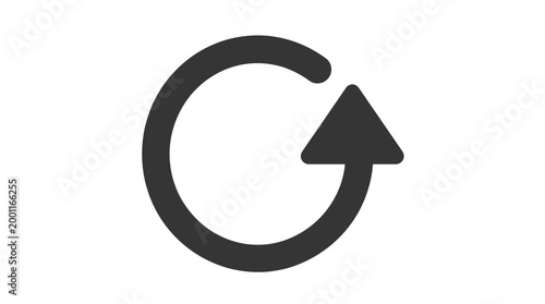 Circular arrow icon illustrative digital representation for website and application use