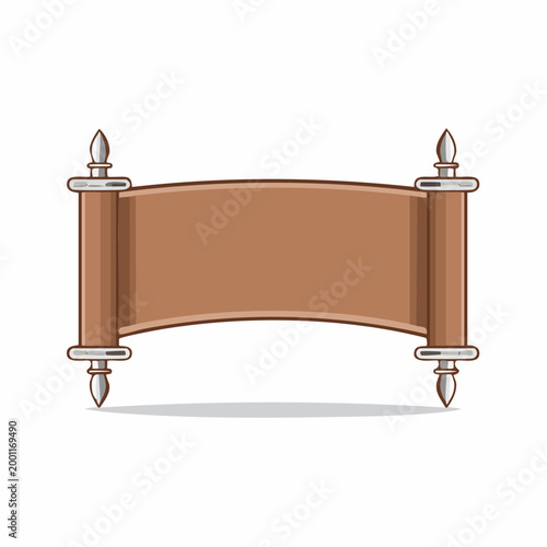 Scroll Banner with Decorative Ends