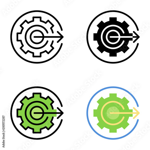 Output icon collection of various styles for design branding, print and digital media