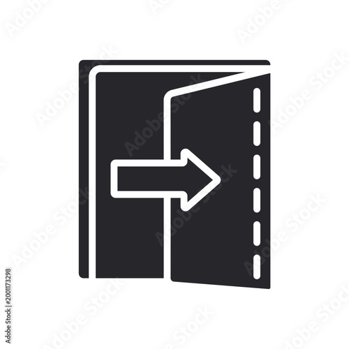 Fotografie logout icons outline and Flat Style,transparent background