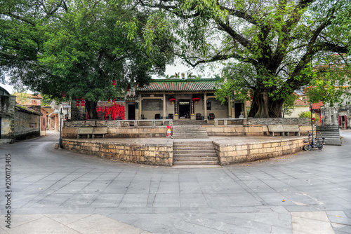 Foshan City, Guangdong, China. Dushugang Village in Lubao Town, Sanshui District with history of 700 years is a quintessential example of a Lingnan water village and traditional rural architecture