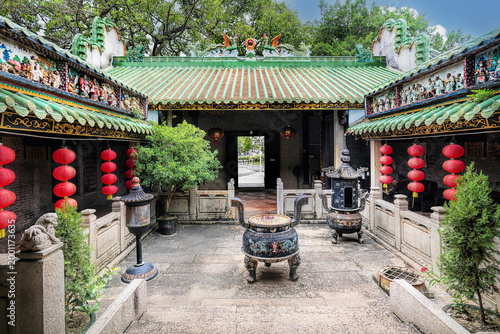 Foshan City, Guangdong, China. Dushugang Village in Lubao Town, Sanshui District with history of 700 years is a quintessential example of a Lingnan water village and traditional rural architecture