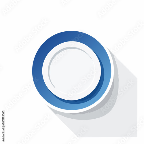 空のお皿のシンプルでフラットなベクターイラスト