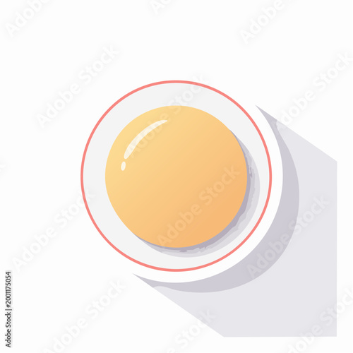 盛り付けられた料理のシンプルなベクターイラスト