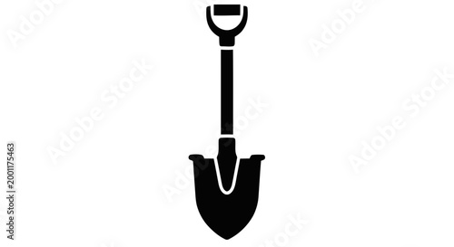 Black silhouette of a shovel.