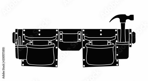 Black tool belt with hammer 1.