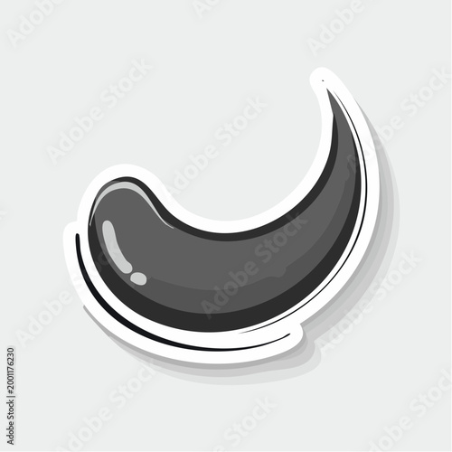 Stylized Black Bean Illustration
