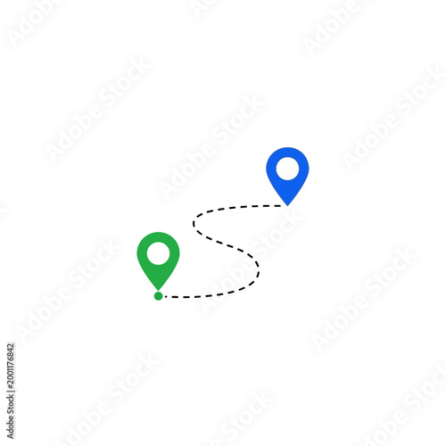 Green and blue map location pins. Free Download Green and blue map location pins. - GFXLoad