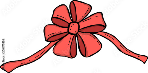 Hand Drawn Cute Bow Ribbon Illustration