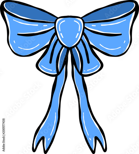Hand Drawn Cute Bow Ribbon Illustration
