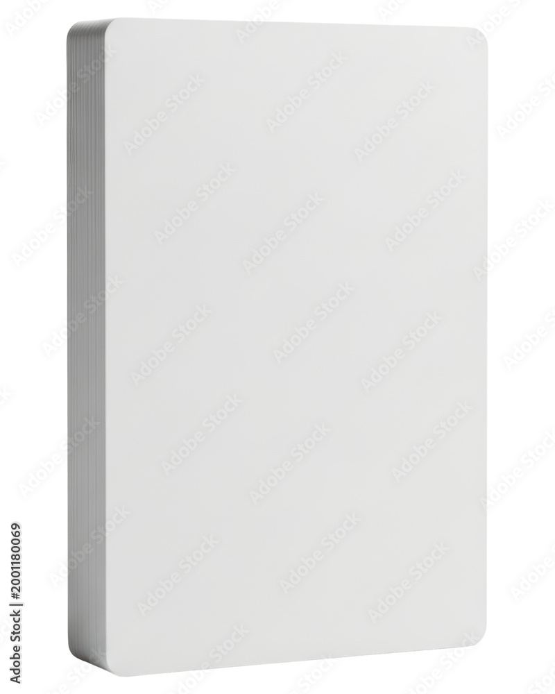 Fototapeta premium Stack of blank white business card mockup isolated with transparent background