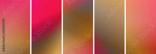 Φωτογραφία A series of vertical panels featuring soft pink, gold, and muted gradients create a colorful, modern strip layout perfect for social media headers or editorial designs