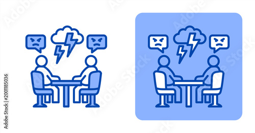 Team Conflict icon, with contrast background.