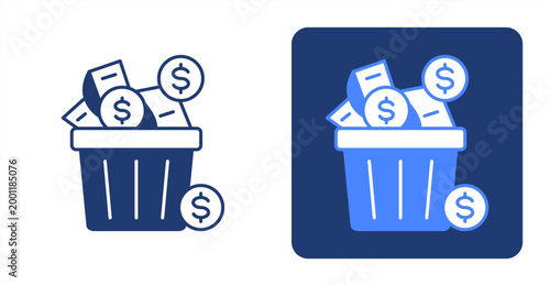 Resource Waste icon, with contrast background.
