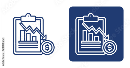 Insolvency icon, with contrast background.