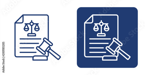 Lawsuit icon, with contrast background.