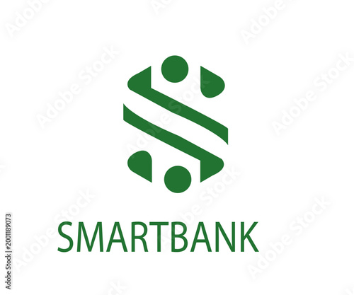 Smart Bank Logo Modern Digital Banking Finance Icon