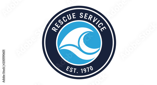 Rescue Service Life Saving Logo Emblem.