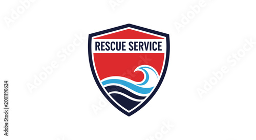 Free Download Rescue service logo with wave design. - GFXLoad