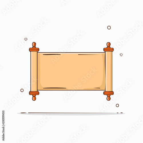 Vintage Scroll with Wooden Rollers