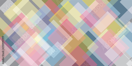 Abstract background with overlapping translucent pastel geometric shapes creating a modern and colorful pattern.