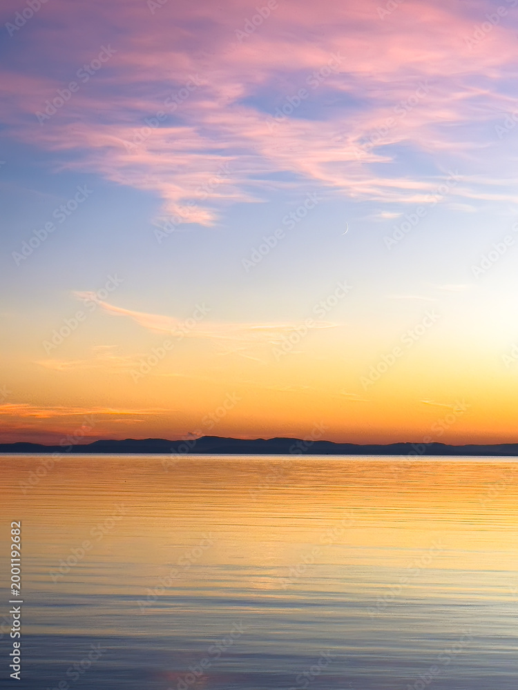 Obraz premium Pink Sunset at Iona Beach Near Vancouver, British Columbia, Canada