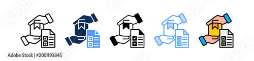 Supply Agreement Icon Multiple Style