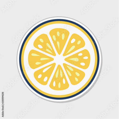 Stylized Lemon Slice Icon