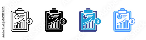 Summary  icon set multiple style collection	