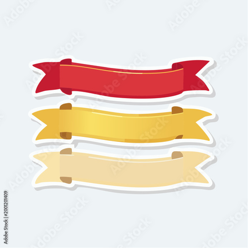 Free Download Set of Three Decorative Ribbons - GFXLoad