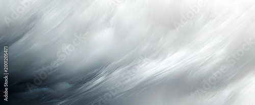 ethereal flowing wispy white and gray cloud streaks with soft silky texture conveying calm motion