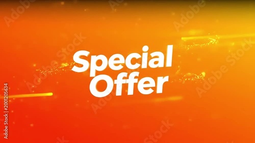 Special Offer, Discount, Promotional Background, Orange Gradient