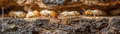 Photo of termites in dirt - colony of insect pests