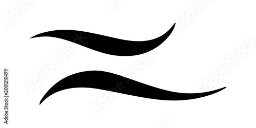 minimal abstract black oval brush stroke shape vector illustration with smooth curved line and modern monochrome geometric design on white background