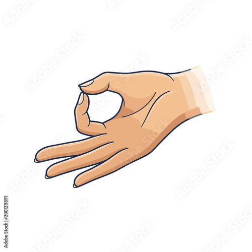 Hand forming Gyan Mudra gesture for meditation