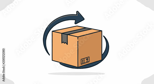 Brown cardboard parcel package box.