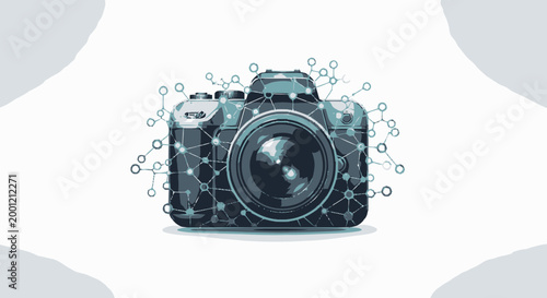 Camera with bubbles around lens.