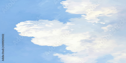 
soft blue sky with gentle white clouds and natural light patterns