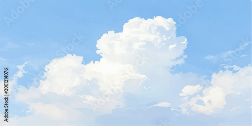 
soft blue sky with gentle white clouds and natural light patterns
