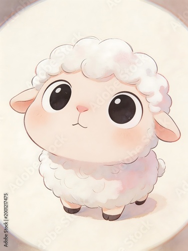 funny sheep with a flower