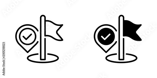 Starting Point Vector Line Icon for Business and Strategy