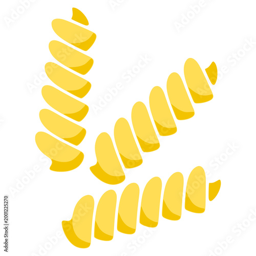 fusilli Italia pasta food cooking flat color vector illustration template design