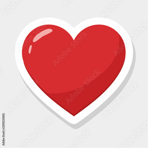 Free Download Red Heart Sticker - GFXLoad