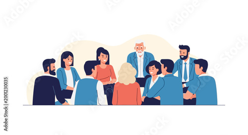 Diverse group of business people.